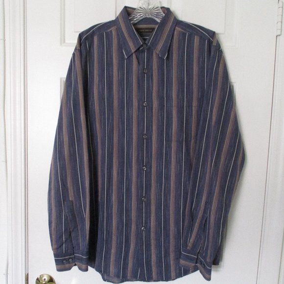 Joseph Abboud Mens L/S Charcoal Cotton Hidden Button Down Dress Shirt-16/35 or M - Picture 3 of 3